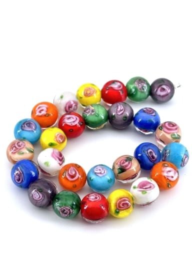 Murano İçten Çiçekli Dizi 10 mm