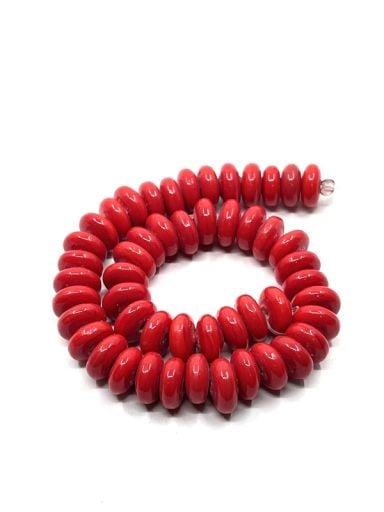 Parlak Disk Rondela Dizi Cam Boncuk 10x5 mm