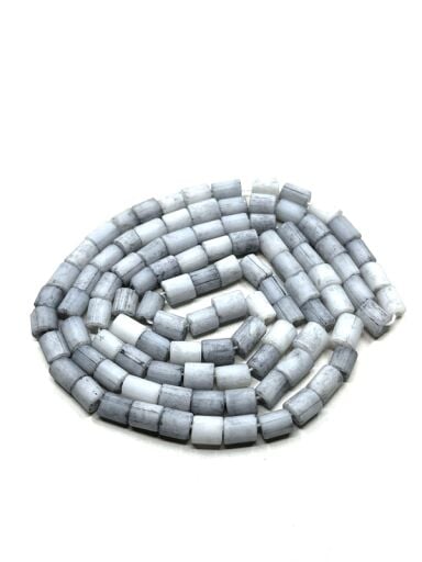 Otantik Eskitme Silindir Dizi Cam Boncuk 6x7 mm