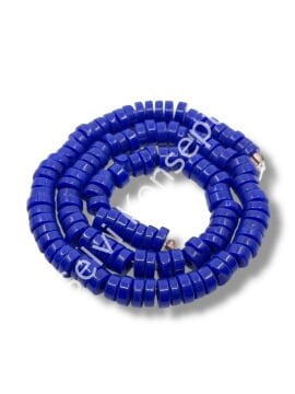 El Yapımı Venetian Parlak Disk-Pul Cam Boncuk Lacivert Dizi 8x4 mm