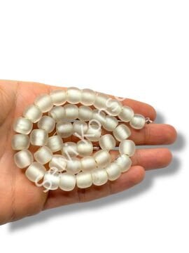 El Yapımı Venetian Buzlu Küre Kristal Kar Cam Boncuk Dizi 10 mm