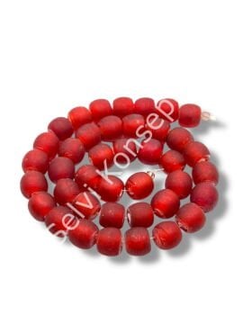 El Yapımı Venetian Buzlu Küre Nar Çiçeği Cam Boncuk Dizi 10 mm