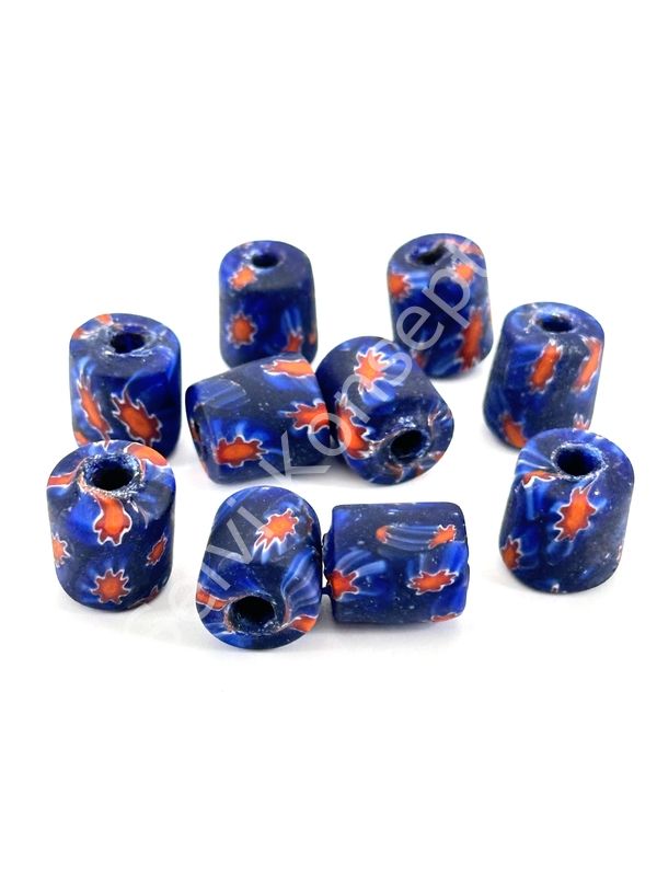 Gana-Krobo Cam Boncuk Lacivert 13x16 mm 10 Adet