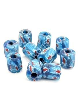 Gana-Krobo Cam Boncuk Mavi 13x16 mm