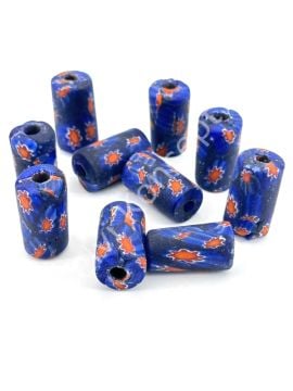 Gana-Krobo Cam Boncuk Lacivert 13x25 mm