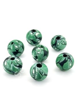 Gana-Krobo Cam Boncuk Yeşil 17 mm 10 Adet