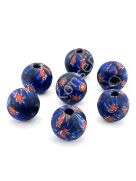 Gana-Krobo Cam Boncuk Lacivert 17 mm 10 Adet