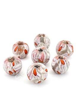 Gana-Krobo Cam Boncuk Beyaz 17 mm 10 Adet