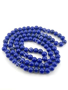 Yuvarlak Dizi Cam Boncuk Lacivert 8-9 mm