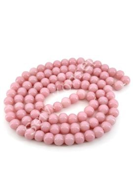 Yuvarlak Dizi Cam Boncuk Pembe 9-10 mm