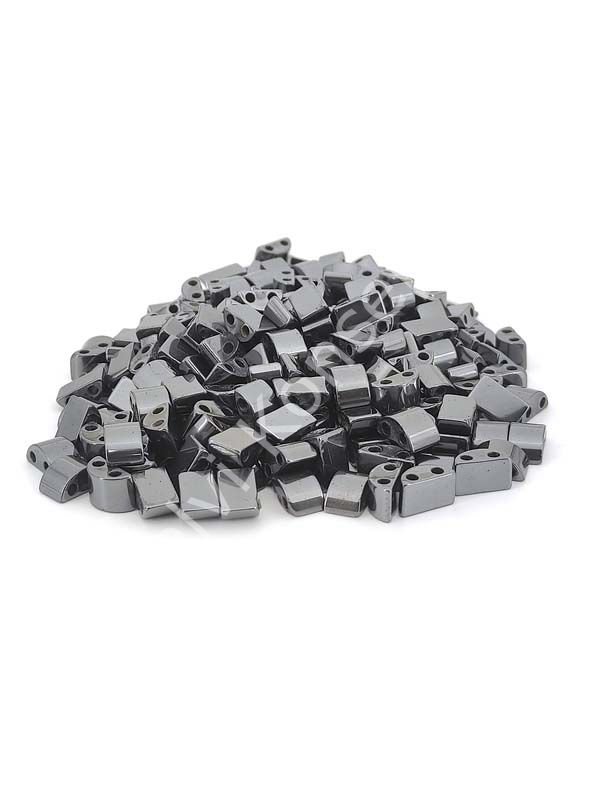 Çift Delikli Tek Taraflı Hematit Doğal Taş 12 mm 50 Adet