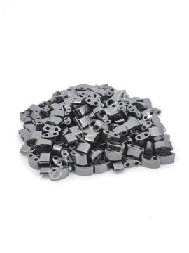 Çift Delikli Çift Taraflı Hematit Doğal Taş 12 mm 50 Adet