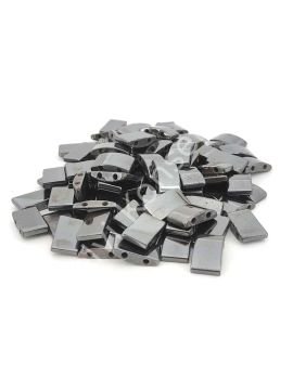 Çift Delikli Tek Taraflı Hematit Doğal Taş 18 mm 50 Adet