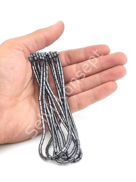 Silindir Hematit Doğal Taş 6x3 mm