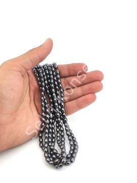 Hematit Doğal Taş Arpa Model 6 mm