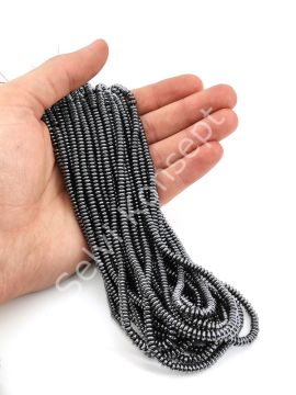 Hematit Doğal Taş Rondela 4 mm
