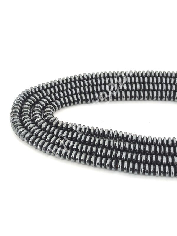 Hematit Doğal Taş Rondela 6 mm