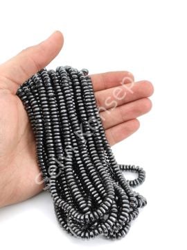 Hematit Doğal Taş Rondela 6 mm