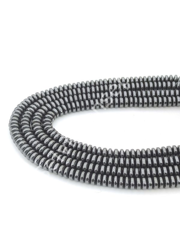 Hematit Doğal Taş Rondela 6 mm