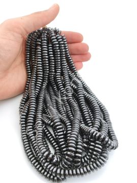 Hematit Doğal Taş Rondela 8 mm
