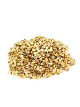 Pirinç Üzeri Altın Kaplama Küp 2,5 mm 5 gr