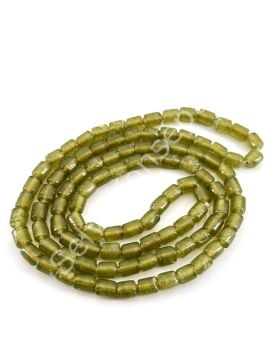 Silindir Dizi Cam Boncuk Yosun Yeşili 5,5x7 mm