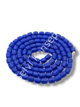El Yapımı Mat Silindir Dizi Cam Boncuk Lacivert 6x7 mm