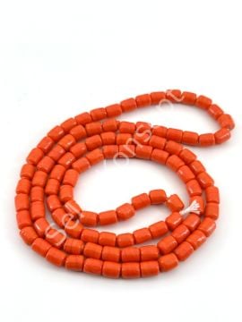 Silindir Dizi Cam Boncuk Turuncu 5,5x7 mm