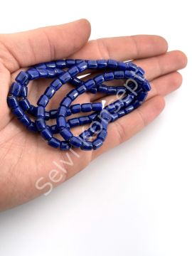 Silindir Dizi Cam Boncuk Lacivert 5,5x7 mm