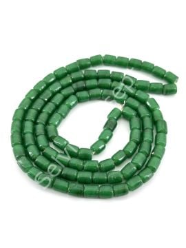 Silindir Dizi Cam Boncuk Çimen Yeşili 5,5x7 mm