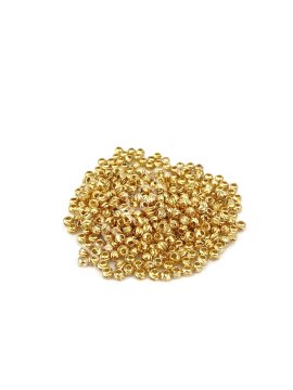 Pirinç Üzeri Altın Kaplama Dorika Boncuk 2,5 mm 10 gr
