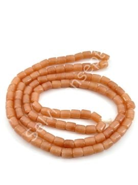 Silindir Dizi Cam Boncuk Yavruağzı 6x7,5 mm