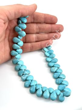 Damla Turkuaz Açık Renk Dizi 10x14 mm