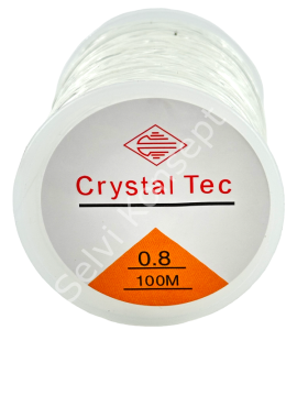 Beyaz Lastikli Esnek Misina İp 0.8 mm 100 Metre