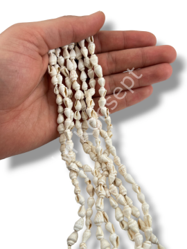 Doğal Deniz Kabuğu Nassa Shell Krem 6-10 mm 1 Dizi 136 cm