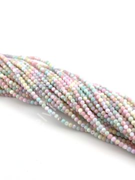 Soft Renkli Yuvarlak Doğal Sedef Taşı Dizi 3 mm