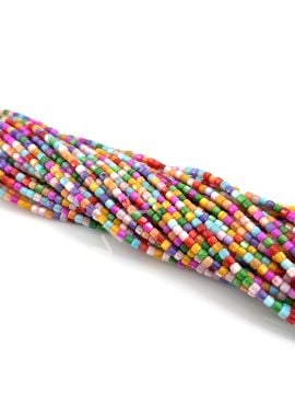 Renkli Silindir Doğal Sedef Taşı Dizi 3,5x3,5 mm