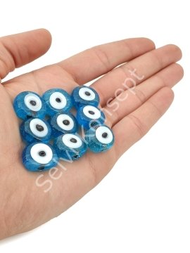 Cam Mavi Danagöz Cam Boncuk 2 Cm 10 Adet