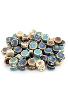 Otantik Seramik Boncuk Yassı 10 mm