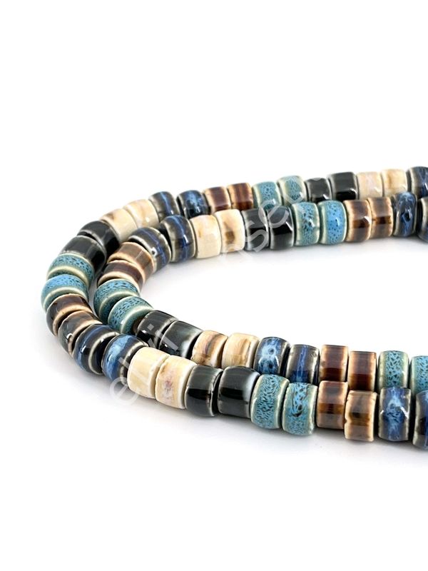 Otantik Seramik Boncuk Silindir 10 mm