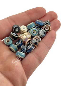 Otantik Seramik Boncuk Silindir 10 mm