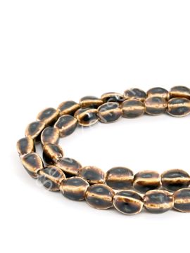 Otantik Seramik Boncuk 8x12 mm Kahverenği