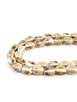 Otantik Seramik Boncuk 8x12 mm Krem