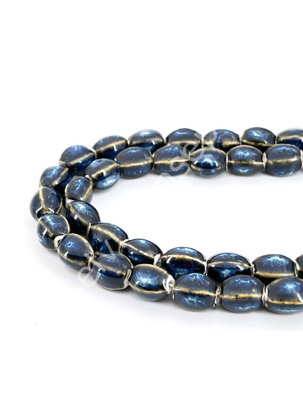 Otantik Seramik Boncuk 8x12 mm Lacivert