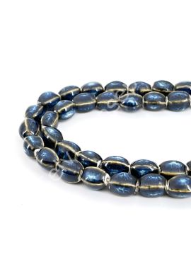 Otantik Seramik Boncuk 8x12 mm Lacivert