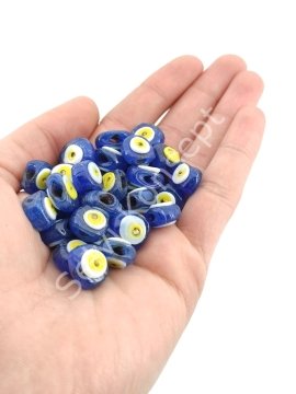 Özel Üretim Çift Gözlü Sarı Göz Danagöz Boncuk 14 mm