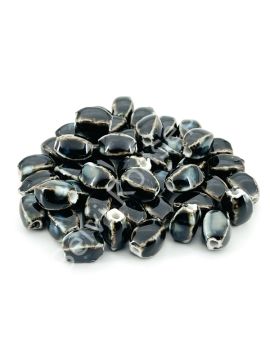 Otantik Seramik Boncuk 8x12 mm Siyah