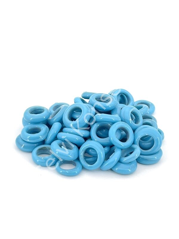 Kalıpsız Dilgöz Cam Boncuk Mat Mavi 30 Adet