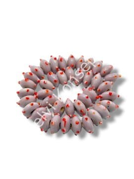 Şarlama Sanatı Papatya Benekli Rondela Mürdüm Dizi Cam Boncuk