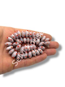 Şarlama Sanatı Papatya Benekli Rondela Mürdüm Dizi Cam Boncuk